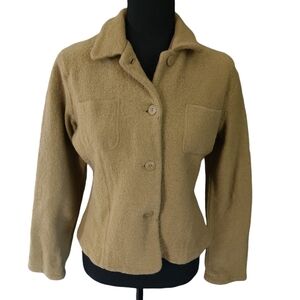 Bridgetown Collection Brown 100% Wool Button Front Shacket sz M